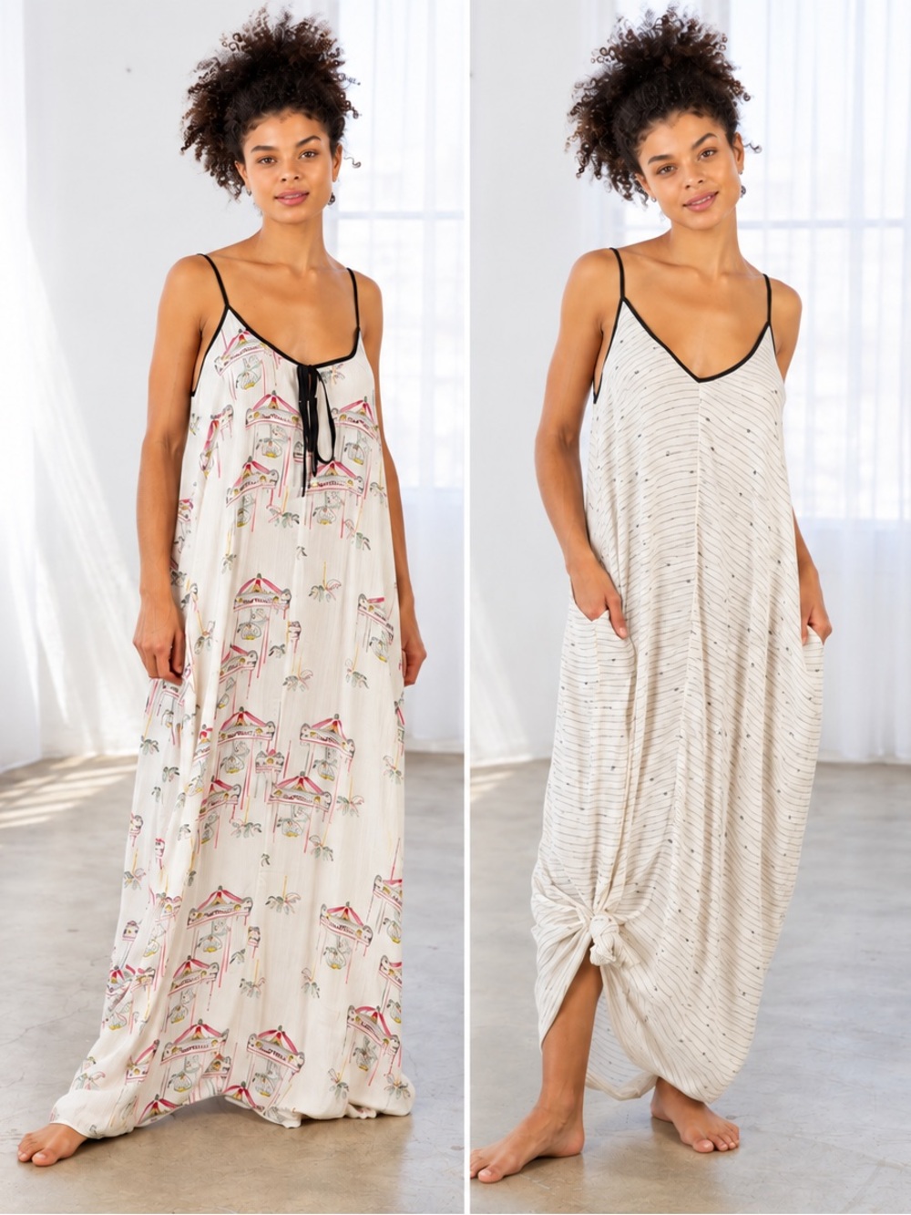 💕TWO DRESSES💕 😍POCKETS😍 Soft Flowy Maxi Dresses NWT